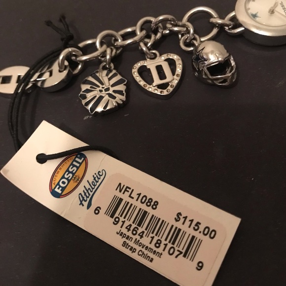 Fossil Dallas Cowboys charm bracelet watch - Picture 5 of 8
